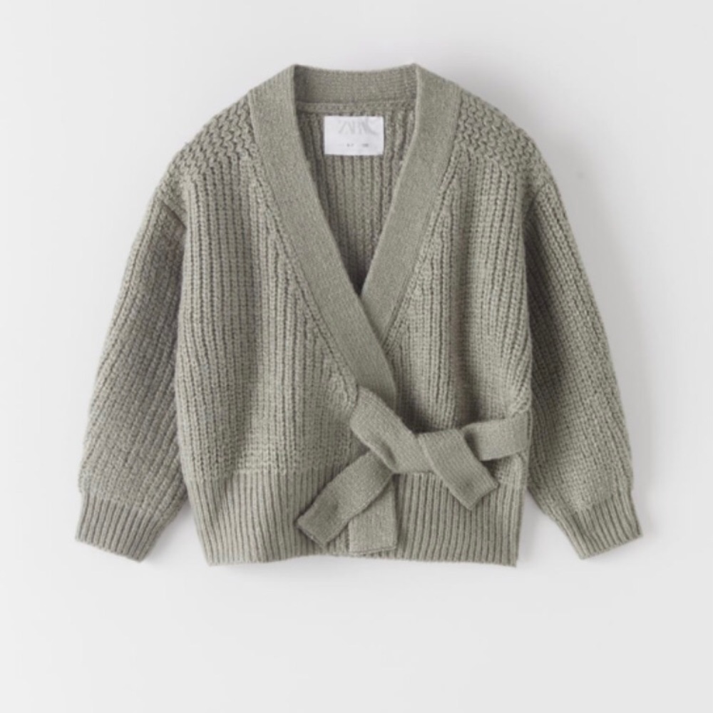 NWT ZARA GIRL’S FRONT WRAP CARDIGAN